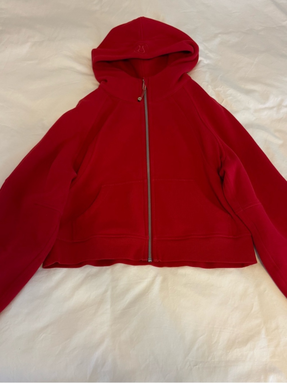 lululemon athletica Red Scuba Oversized Full-Zip Hoodie.